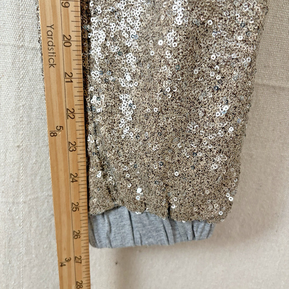 Lucy Paris Womens Glam Athleisure Sequin Jogger Pants Size S Loungewear Clubwear - Picture 5 of 8